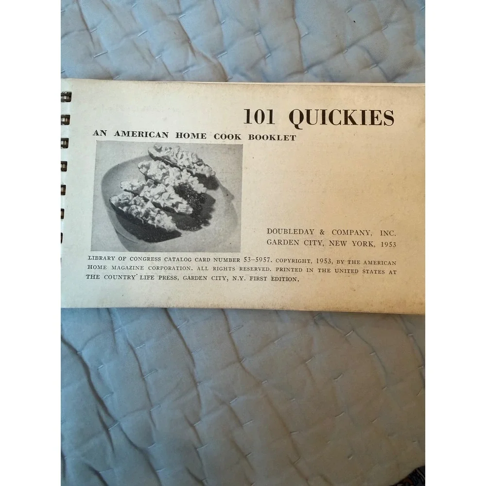 Vintage 1953 101 Quickies American Home Cook Booklet First Edition Doubleday